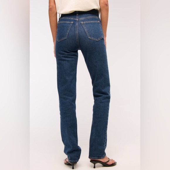 Abercrombie & Fitch The 90’s Straight Ultra High Rise Jeans Blue Sz 25 - Picture 2 of 13